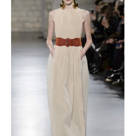 Yuni Sophy 3 pieces of women's wide belts, waist belts, leather elastic belts, ladies dresses, decorative belt hooks (khaki, Medium)