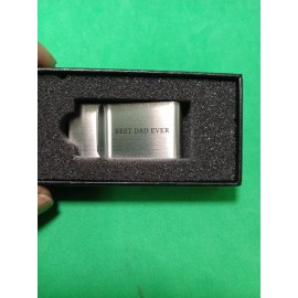 Unbranded "BEST DAD EVER Slim Money Clip Silver Stainless Steel 2” x 1” In Gift Box Father