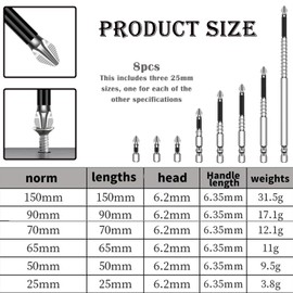 High-Magnetic Screwdriver Drill Bit Set, Strong Magnetic Durability, Anti-Slip Magnetic Screwdriver Bits, 8pcs Alloy Steel Kit for DIY Projects and Professional Repair