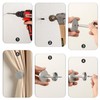 Small Curtain Holdbacks - 2 Pack, Silver Curtain Tiebacks Wall