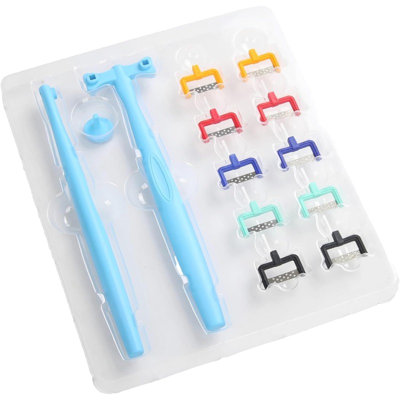 Kit de reducción de esmalte interproximal dental, juego de tiras