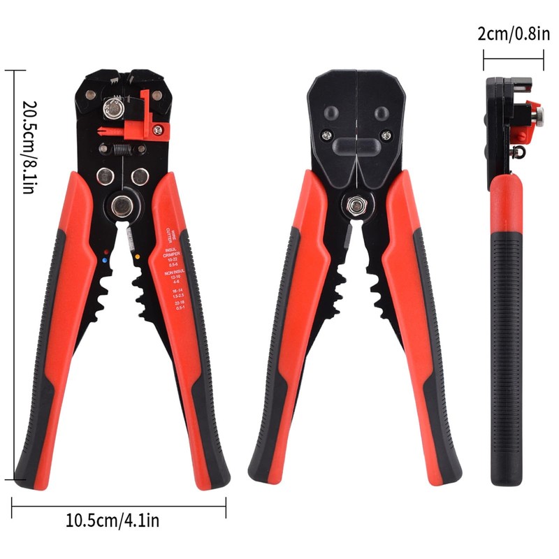 HuLuHouse Pinza Pelacables AutomáTica, 8 Pulgadas 1547 USO Rudo Herramienta