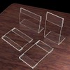 Clear Acrylic Sign Holders with Slanted Back, Adjustable Desk Display
