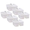 Teacher Created Resources White Plastic Storage Caddy, Pack of 6