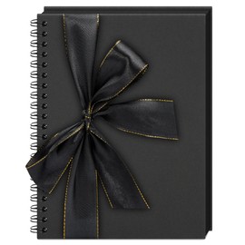 Vienrose Scrapbook Photo Album, Memory Book, Wedding Album, DIY Scrapbook, 28x20.5 cm, 80 Pages, Hard Kraft Paper Cover with 3 Corner Stickers, Ideal for Travel Journals, Baby Records Black