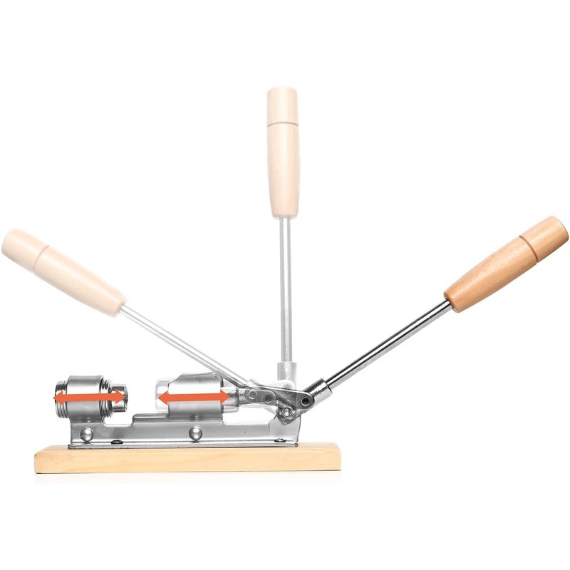 Nikou Mechanical Walnut Cracker Nut Opener, Nutcracker with Wood Base