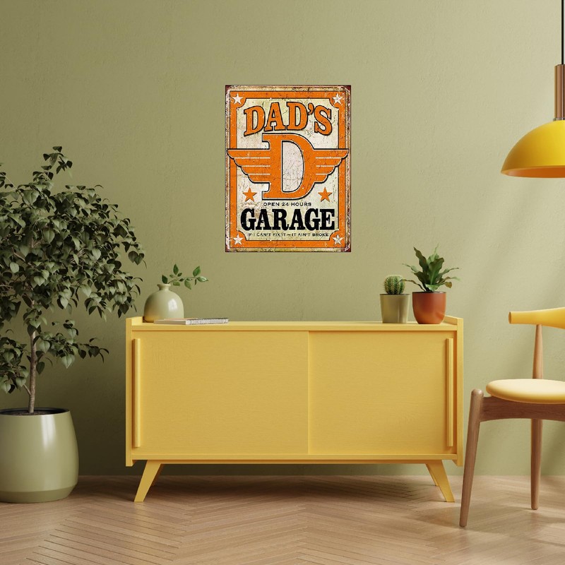 Shawprint Limited Dads Garage Metal Tin Wall Art Novelty Gift