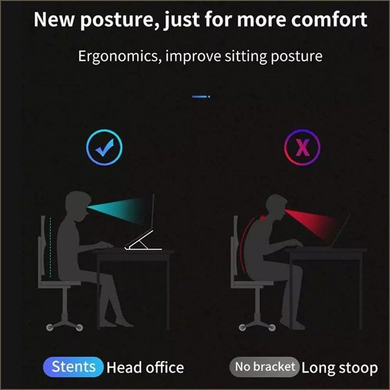 AIMALL Adjustable Foldable Laptop Stand for Desk with 8 Angles,