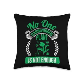 Carnivorous Flower Seeds for Planting Carnivorous Gardener Throw Pillow