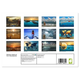 Maritime digital art from Mausopardia (Monthly Wall Calendar 2025 16.5" x 23.4" (open)), CALVENDO 14 Month Calendar