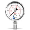 CARBO Instruments 2 1-2" Pressure Gauge, All Stainless Steel Wetted