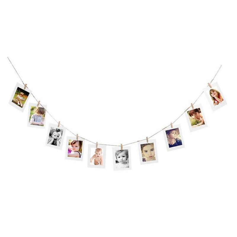 DOITOOL 10-Piece Photo Frame Paper DIY Photo Frame Hanging Set