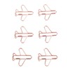 100Pcs Airplane Shaped Paper Clips Metal Lightweight Multipurpose Cute Shaped