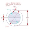 Kair 150mm Round Ventilation Grille Stainless Steel - SYS-150 -