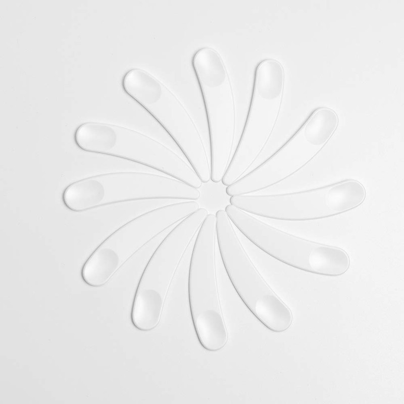 ZEJIA 100 PCS Mini Makeup Spatula, Plastic Cosmetic Spatula for