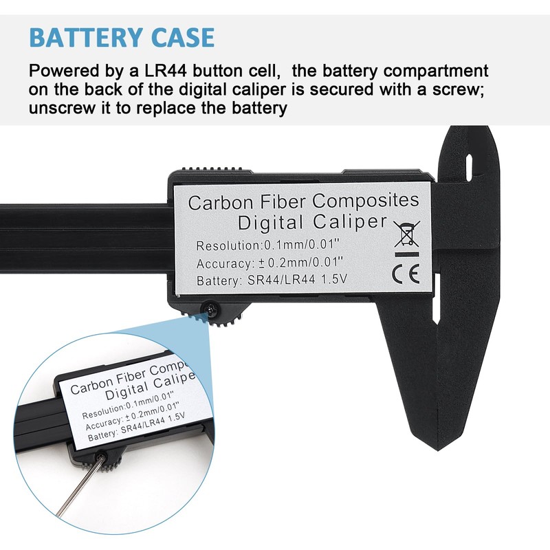 Digital Caliper, Adoric 0-6" Calipers Measuring Tool - Electronic Micrometer