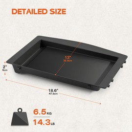 Onlyfire 7599 Genesis II Griddle Replacement for Weber Genesis II 300 & 600 Series, Cast Iron Cooking Griddle for Weber Genesis II LX 3 4 6 Burner Gas Grills Griddle Insert Flat Top Griddle Plate