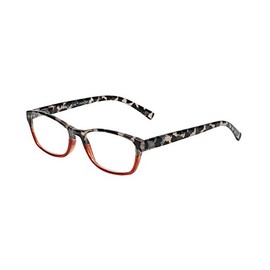 SAV Eyewear Women's Vk Couture Square Reading Glasses, Red Grey Demi, 34 mm + 2