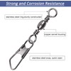 SHADDOCK 100pcs Barrel Swivel with Safty Snap Connector Fishing Tackle