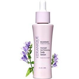 Keranique Overnight Hair Serum - Improves Growth Conditions for Thinning Hair - Hydrates Frizzy and Damaged Hair - Keratin Enriched for Women - 2 oz