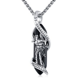 YueYuan Religious Saint Michael / Saint Christopher / Guadalupe Necklace 925 Sterling Silver Women Men Saint Patron Saint Pendant Amulet Jewellery Gift, Sterling Silver, No Gemstone