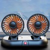 Portable Fan for Car, Auto Double Head Cooler for Dashboard,