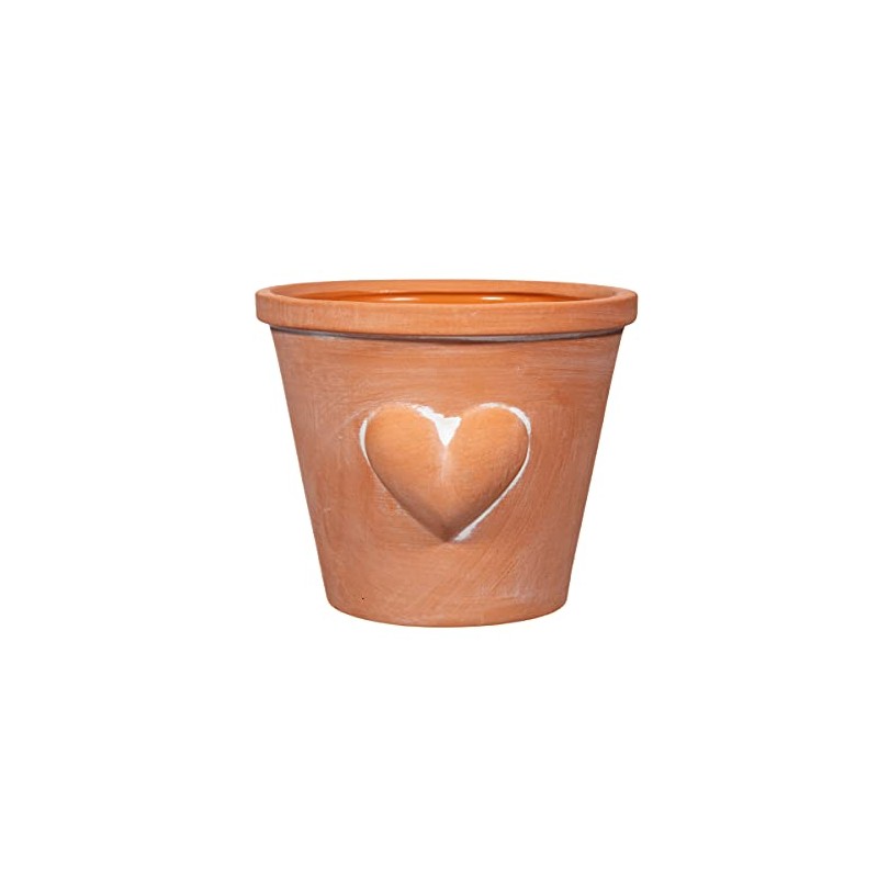 Sass & Belle Large Terracotta Planter with Heart
