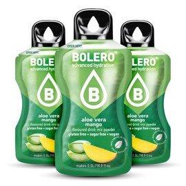 Bolero ALOE VERA MIX 24x3g | Saftpulver ohne Zucker, gesüßt mit Stevia + Vitamin C | geeignet für Kinder, Sportler und Diabetiker | glutenfrei und veganfreundlich | der Geschmack gemischter Beeren…