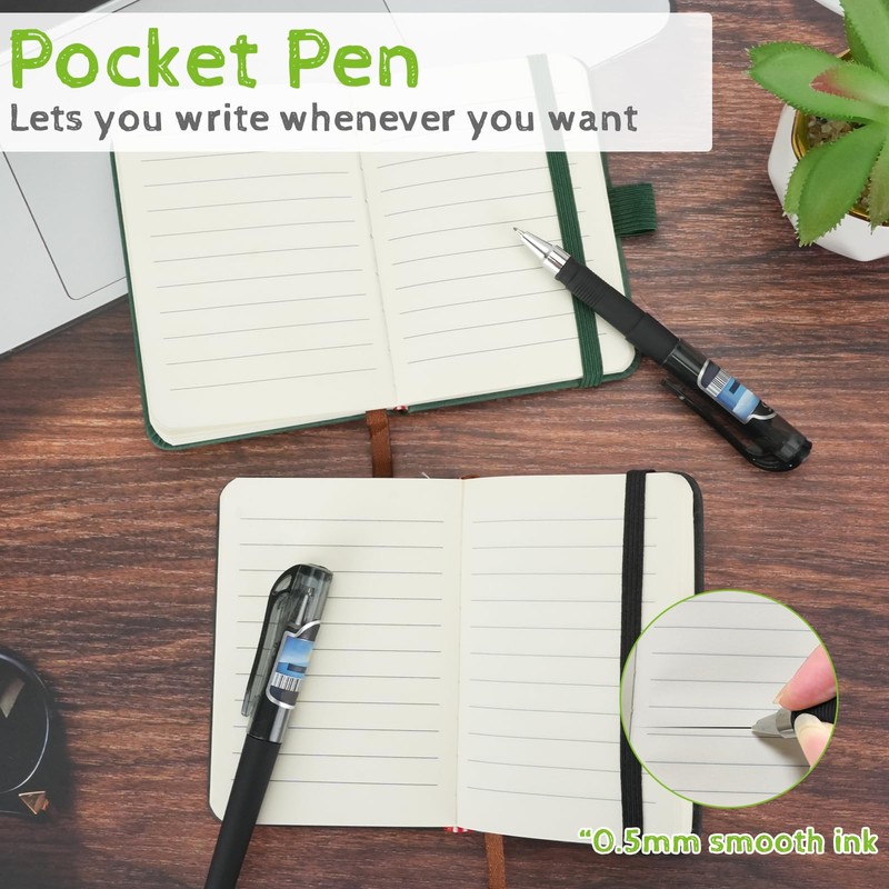 Mulaibdin 4 Pcs Pocket Notebook, Small Notebooks Pocket Size, A7