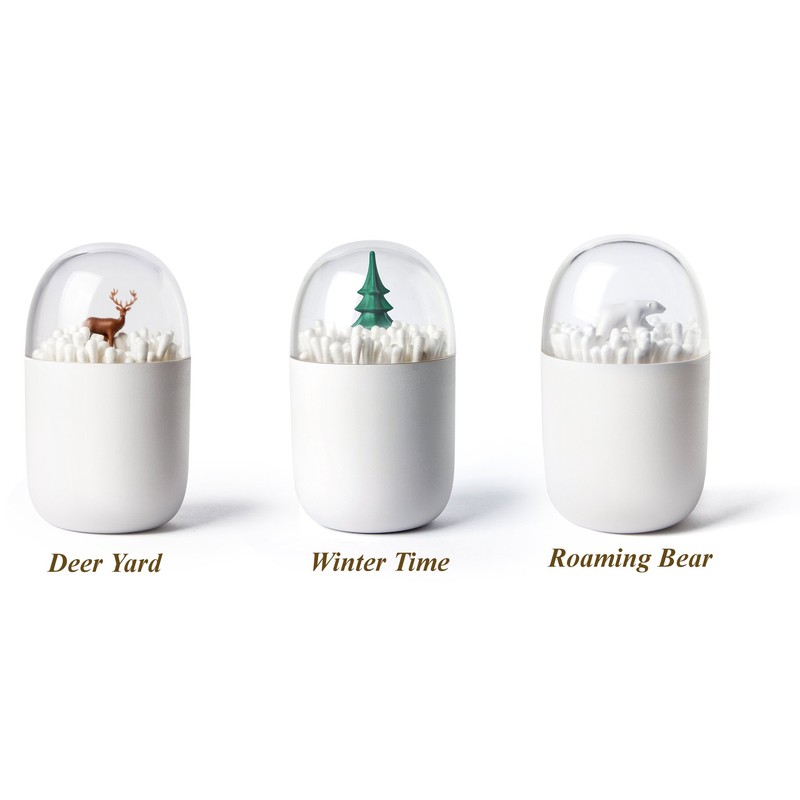 QUALY 521707400 Cotton Bud Holder Roaming Bear