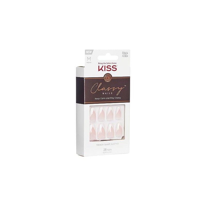 KISS Elegante kit de manicura de uñas francesas con acabado