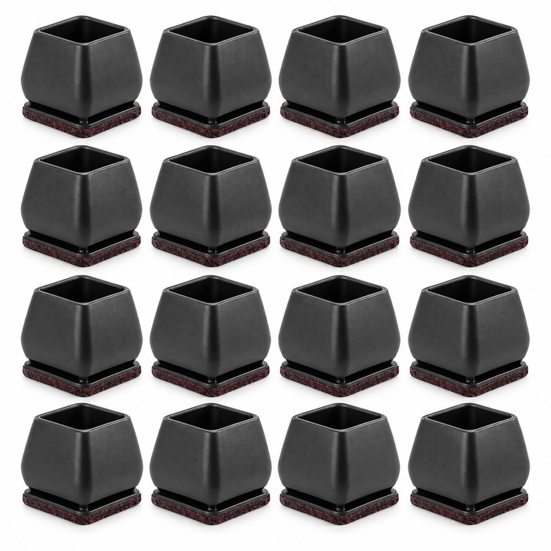  16-Piece Chair Leg Floor Protectors for Furniture -Felt Bottom