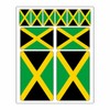Pack of 10 Flag Stickers Jamaica Car Sticker Set