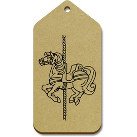 Azeeda 10 x Large 'Fairground Horse' Wooden Gift Tags (TG00012565)