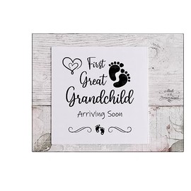 First Great Grandchild Card, Arriving soon, announcement card for soon to be great grandparents, great grandparent to be card, celebration card, new parents to be pregnancy reveal