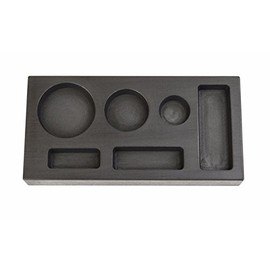 6-in-1 Gold Graphite Ingot Mold 1/4, 1/2, 1 Troy Ounce Multi-Cavity Combo Mold Melting Casting Refining Scrap Precious Metal