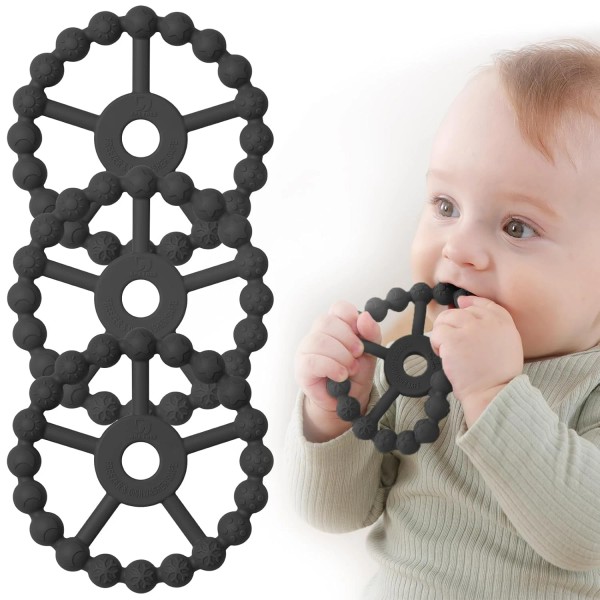 Does not apply 3 Pack Ring Teether, Silicone Teething Ring