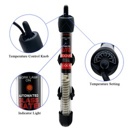 Bnzaq Fish Tank Aquarium Heater - Adjustable Temperature Submersible Thermostat Heater,25W/50W/100W/150W/200W/300W