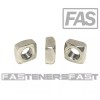 FAS (25) M8-1.25 Stainless Steel Square Nuts A2 DIN557 (25
