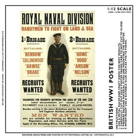 MyTinyWorld 2 x Royal Naval Division - Miniature WWI Posters