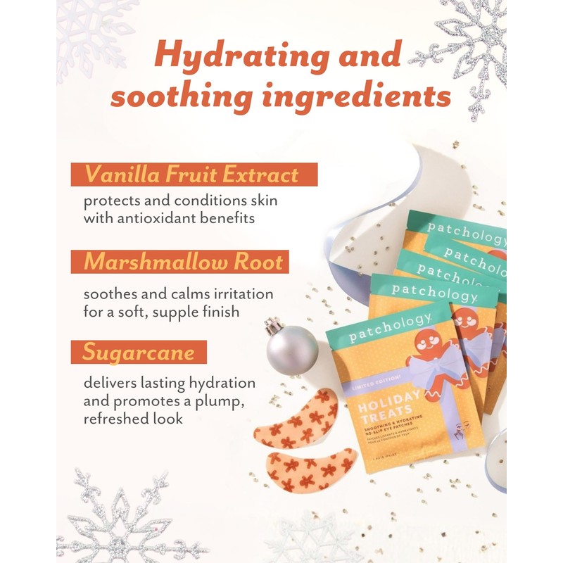 Patchology Holiday Treats Gingerbread Under Eye Patches Gift Set -