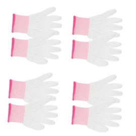 Hohopeti 12 Pairs Static PU Coated Nylon Gloves Quilting Gloves for Sewing Lightweight Design with Ergonomic Fit for Quilters and Sensitive Environments Pink