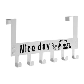 KAXIMON Over The Door Hanger with 6 Hooks, Over Door Coat Hooks for Hanging Coat, Towel, Bag, Robe - Hangers Hooks Ideal for Bedroom, Bathroom, Wardrobe