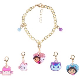 LUV HER Girls Add A Charm Toy Bracelet and Costume Jewelry Box Set Green-Pink