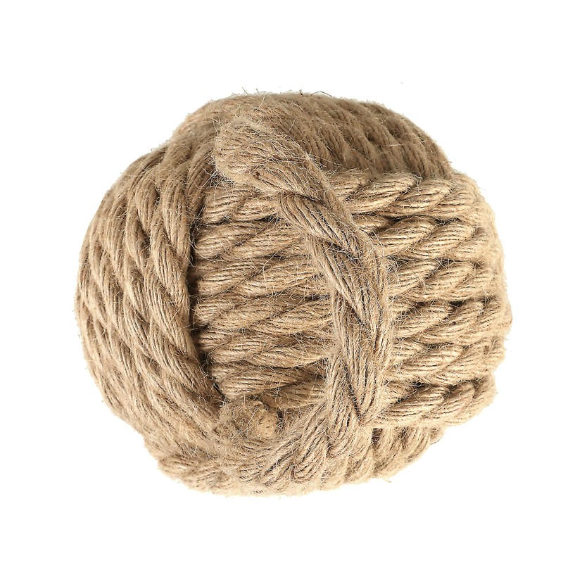 Creative Co-Op Nautical Rope Knot Door Stop, Natural