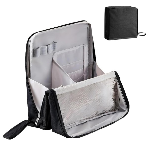 KeuFuw Doresty Makeup Bag, Travel Makeup Organizer, Standing Makeup Bag,