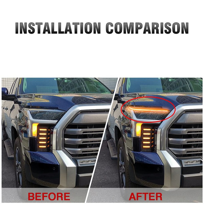 ECAHAYAKU DRL With Sequential Switchback Turn Signal For Toyota Tundra