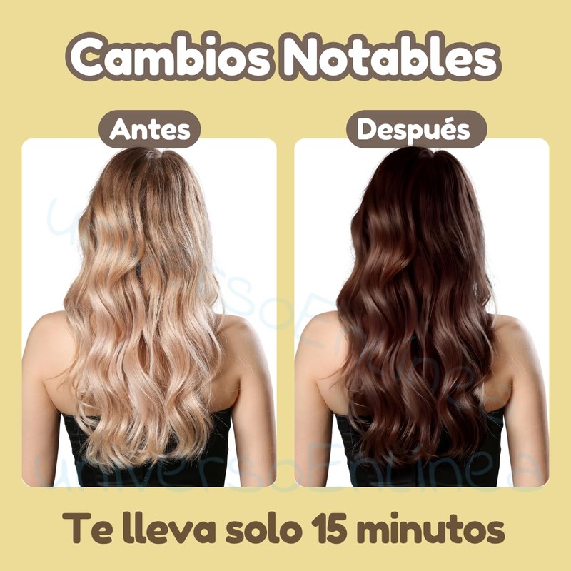 1pza - Shampoo Tinte Instantáneo Orgánico Natural Cubre Canas Cambia
