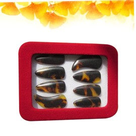 Outanaya Beginner's Guzheng Picks Natural Horn Nail Covers Comfortable for Zheng Practice Fake Nail Covers for Zheng