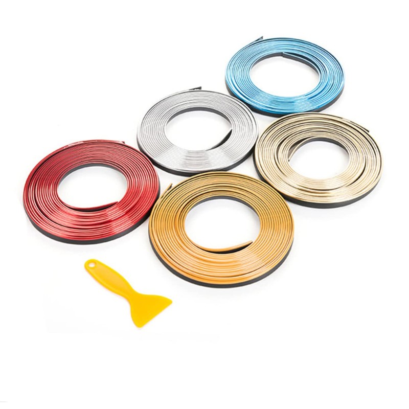 Mikinona Decoration Moulding Trim Strip Car Decor Red